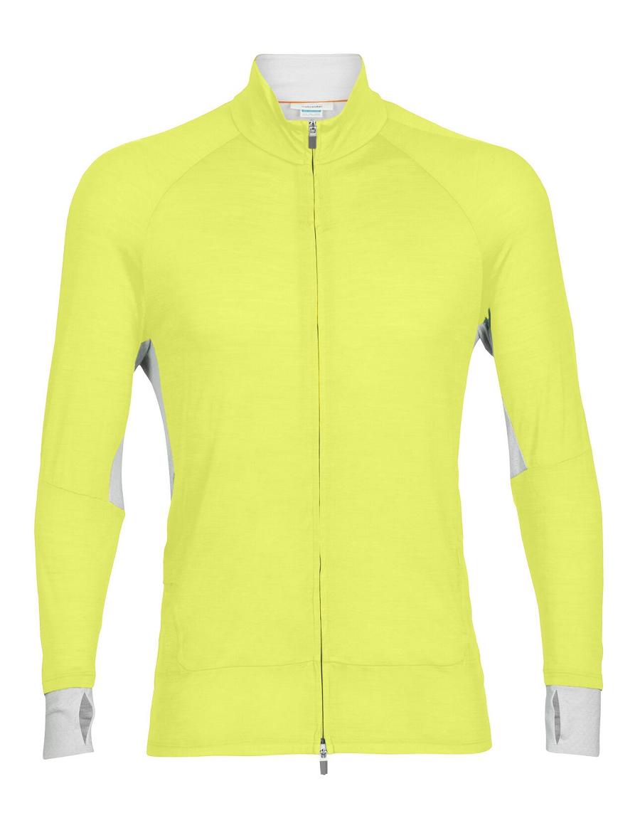 Bluzy Z Kapturem Icebreaker ZoneKnit™ Merino Long Sleeve Zip Męskie Zielone | PL 1687LISH